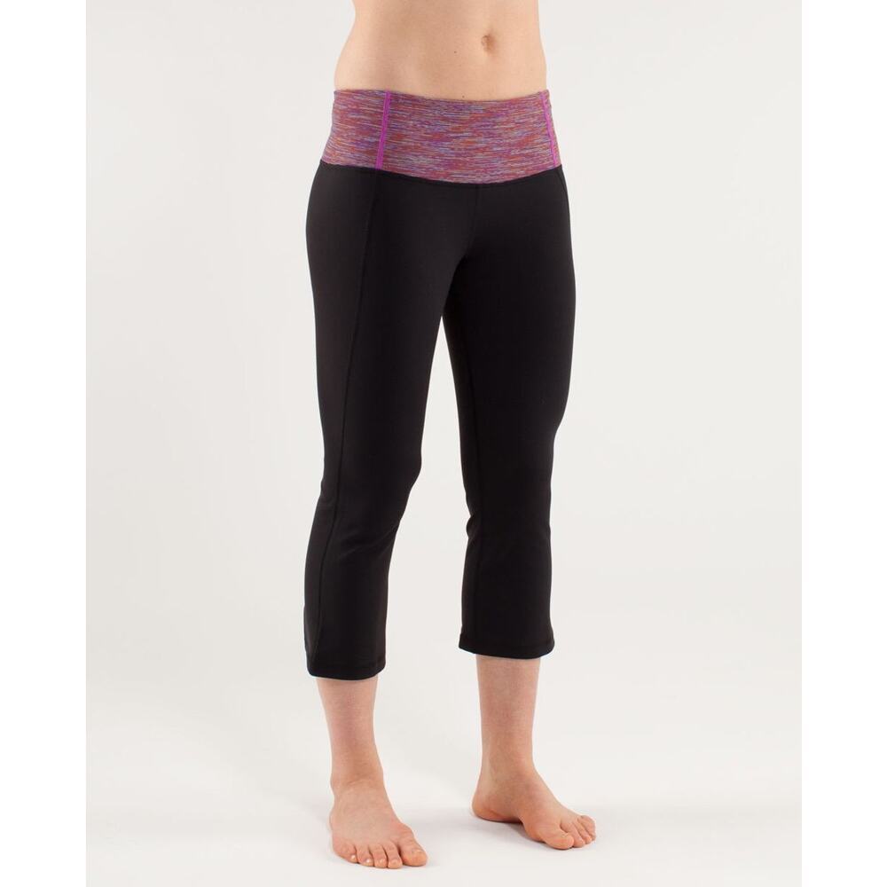 Lululemon Gather & Crow Crop Wee Are From Space Black / Pink - Size: 4